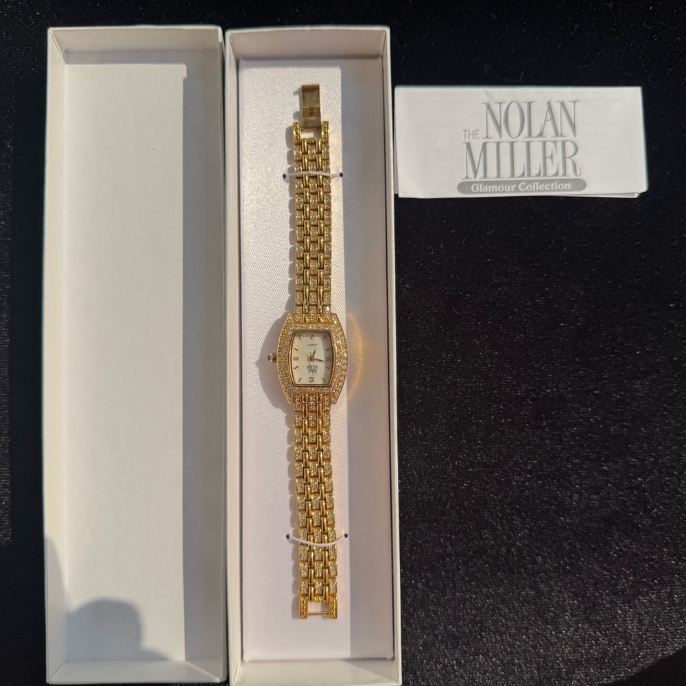 Nolan Miller Glamour Collection Gold-Tone Watch ✨